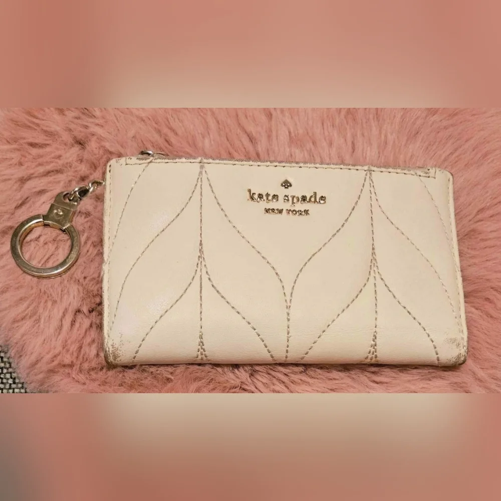 Kate Spade Briar Lane Pink Slim Key Ring Wallet